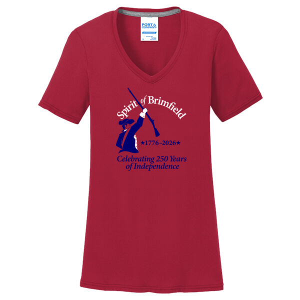 Brimfield 250 - Ladies Performance Blend V Neck Tee Thumbnail